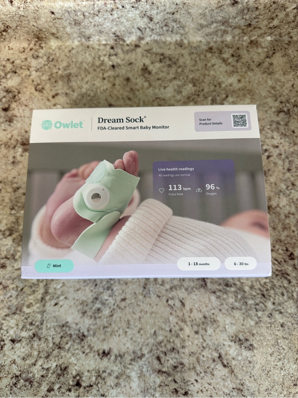 Owlet Dream Sock Baby Monitor - Mint